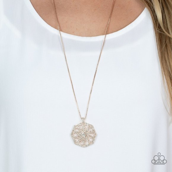 paparazzi Jewelry - Botanical Bling - Rose Gold Necklace